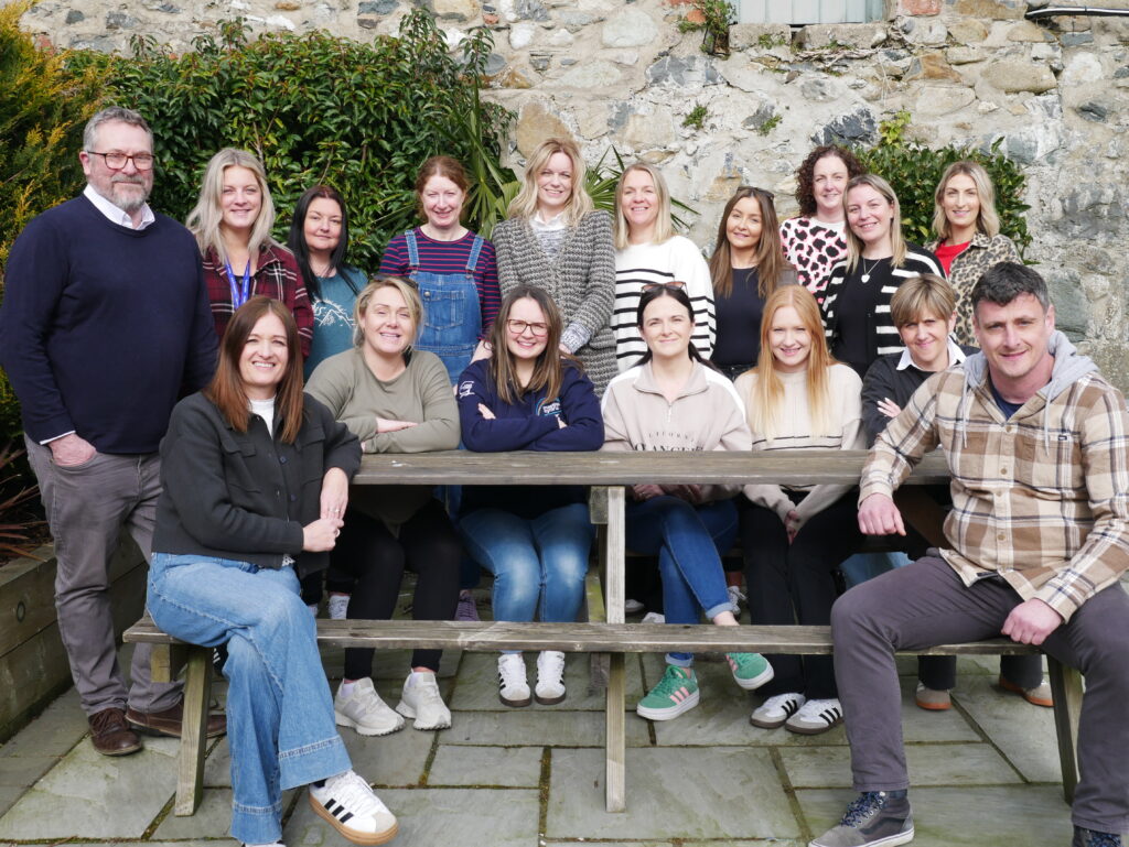 Group photo of the Maethu Cymru Gwynedd team