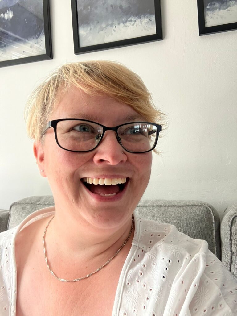 Foster carer smilling
